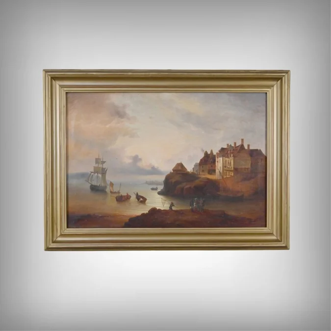 19世紀の油彩画（キャンバス）