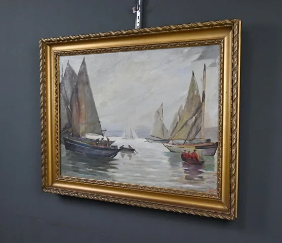 МАСЛО НА ХОЛСТЕ, подпись К. БУСТАД.