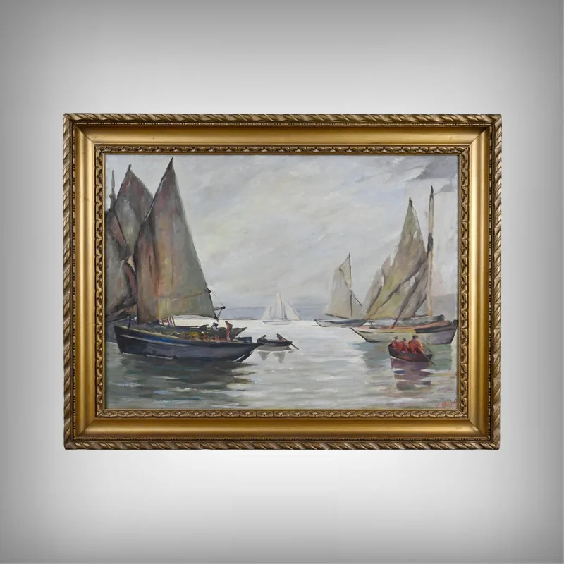 OIL ON CANVAS signed C. BUSTAD