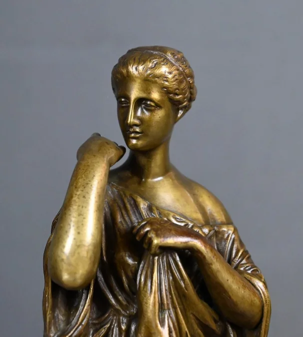 Bronze « Diane de Gabies », d’après Praxitèle, signé Raingo Frères – 2ème partie XIXe