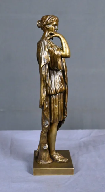 Bronze « Diane de Gabies », d’après Praxitèle, signé Raingo Frères – 2ème partie XIXe
