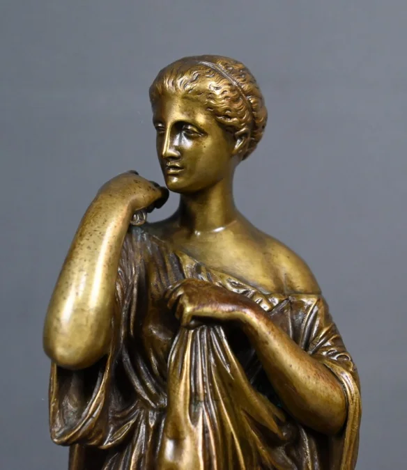 Bronze « Diane de Gabies », d’après Praxitèle, signé Raingo Frères – 2ème partie XIXe