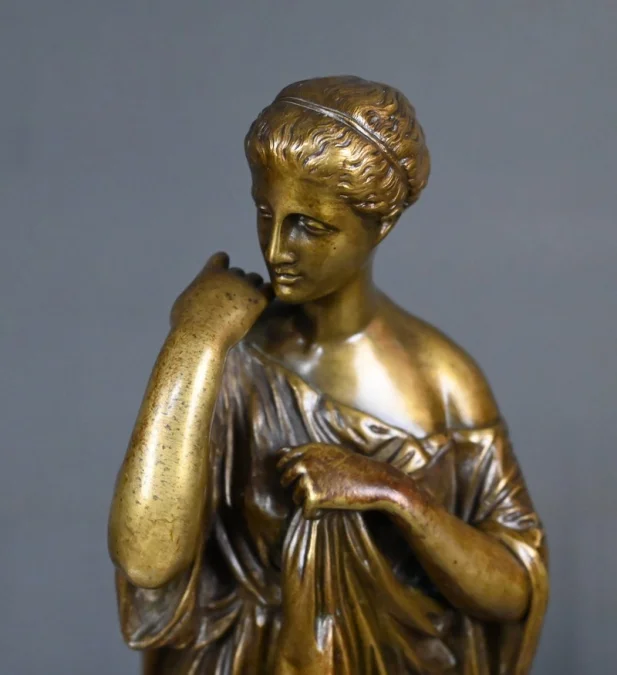 Bronze « Diane de Gabies », d’après Praxitèle, signé Raingo Frères – 2ème partie XIXe
