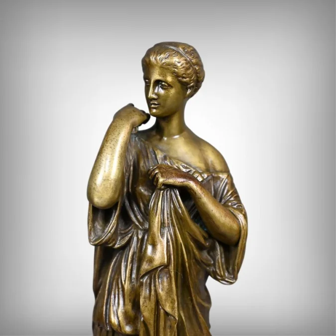 Bronze « Diane de Gabies », d’après Praxitèle, signé Raingo Frères – 2ème partie XIXe