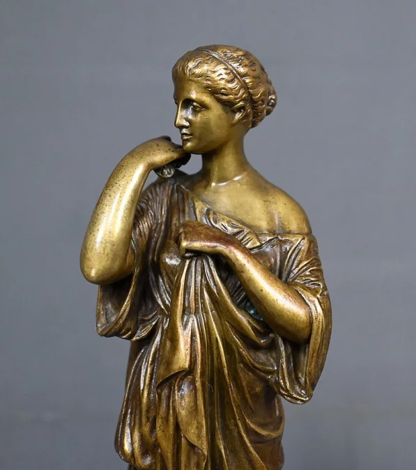 Bronze « Diane de Gabies », d’après Praxitèle, signé Raingo Frères – 2ème partie XIXe