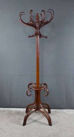 Grand Porte-manteau Perroquet en Hêtre Courbé, goût Thonet – Début XXe
