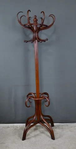 Grand Porte-manteau Perroquet en Hêtre Courbé, goût Thonet – Début XXe