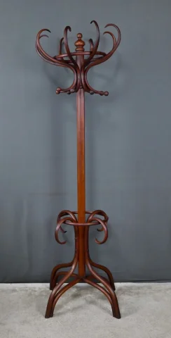 Grand Porte-manteau Perroquet en Hêtre Courbé, goût Thonet – Début XXe