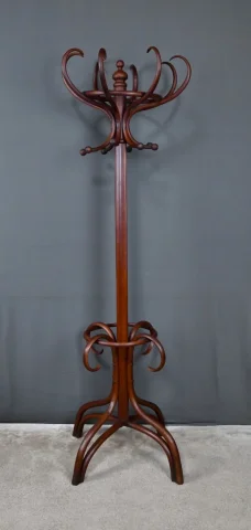 Grand Porte-manteau Perroquet en Hêtre Courbé, goût Thonet – Début XXe