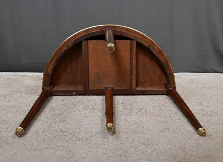 Table à Jeux Demi-Lune en Acajou, style Louis XVI – Début XXe