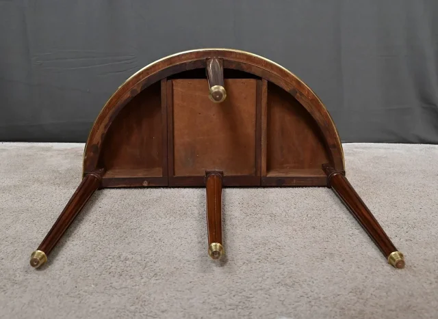 Table à Jeux Demi-Lune en Acajou, style Louis XVI – Début XXe