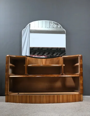 Commode-Coiffeuse en Ronce de Noyer, Angleterre – 1920