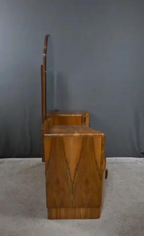 Commode-Coiffeuse en Ronce de Noyer, Angleterre – 1920