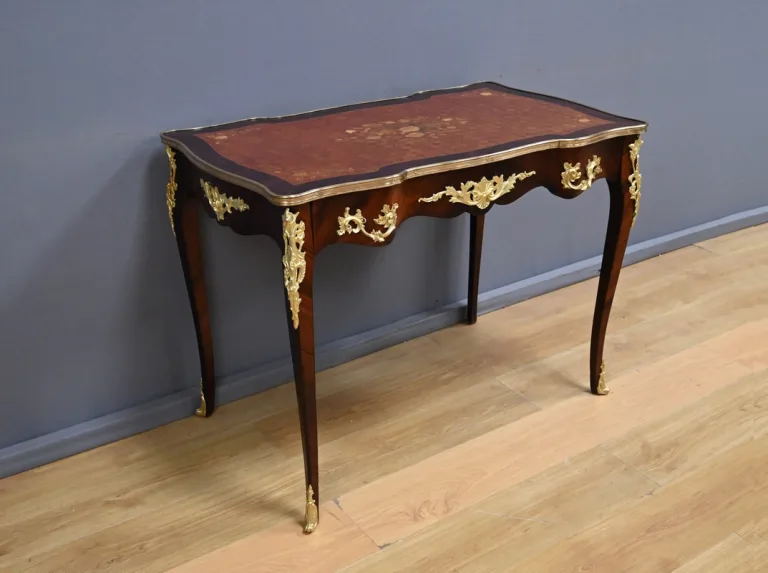 Table-Bureau en Palissandre, Bois de Rose et Acajou, style Louis XV – Début XXe