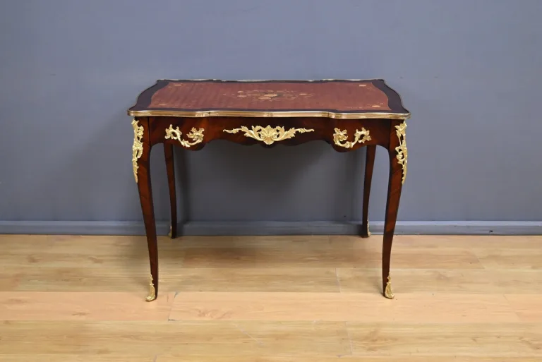 Table-Bureau en Palissandre, Bois de Rose et Acajou, style Louis XV – Début XXe