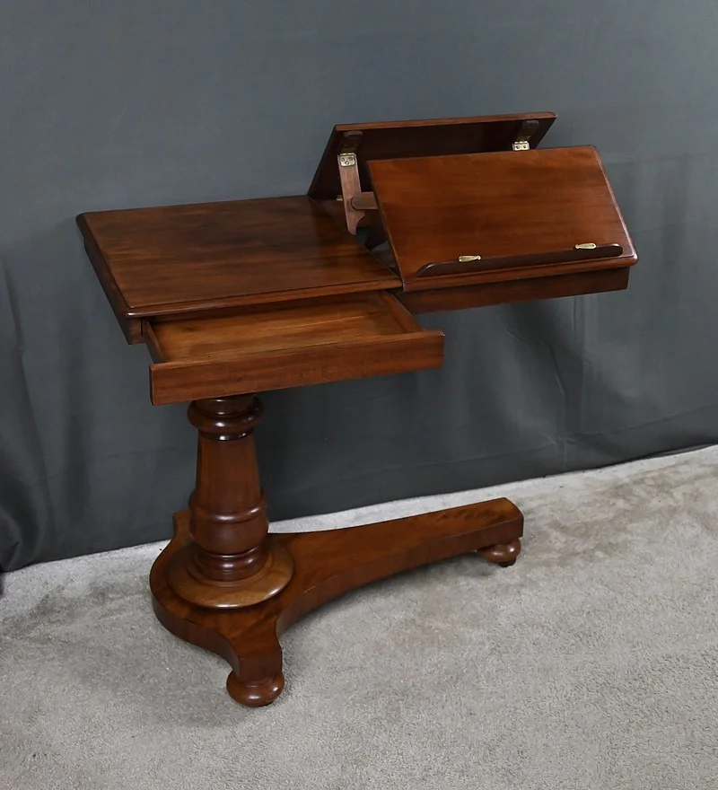 Table de Lecture en Acajou, époque Victorienne, Angleterre – Milieu XIXe