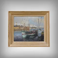 ÖL AUF TAFELholz, signiert G. BOULARD