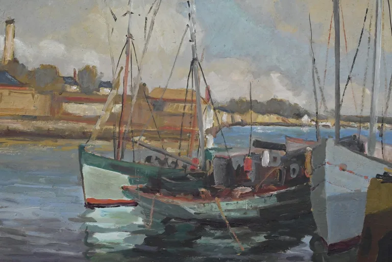 ÖL AUF TAFELholz, signiert G. BOULARD