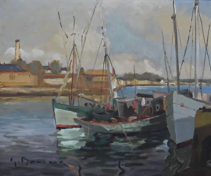 ÖL AUF TAFELholz, signiert G. BOULARD