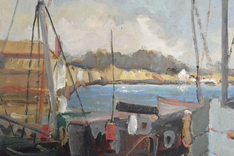 ÖL AUF TAFELholz, signiert G. BOULARD