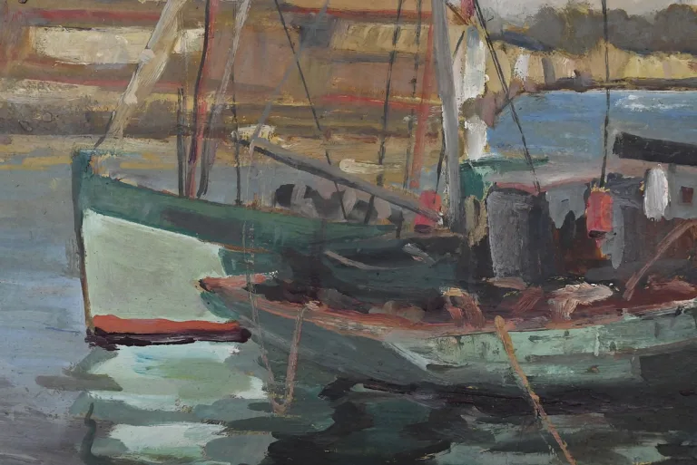 ÖL AUF TAFELholz, signiert G. BOULARD