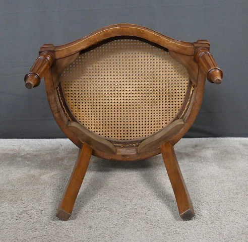Walnut Desk Armchair, Louis-Philippe Period – First Half of the 19th Century