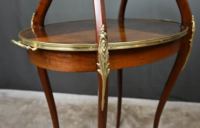 Table à Thé en placage d’Acajou, style Louis XV – Début XXe
