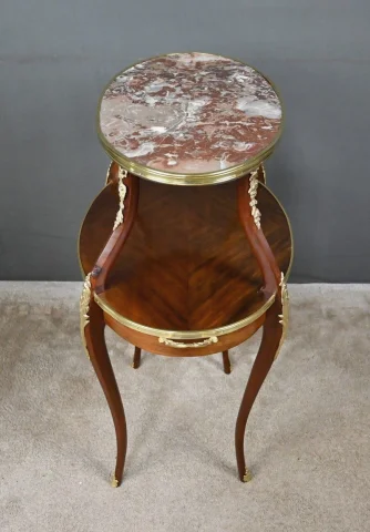 Table à Thé en placage d’Acajou, style Louis XV – Début XXe