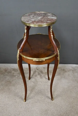 Table à Thé en placage d’Acajou, style Louis XV – Début XXe
