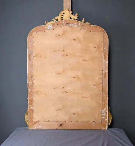 Beveled Mirror with Pediment, Louis XV style – 2nd half of the 19th century