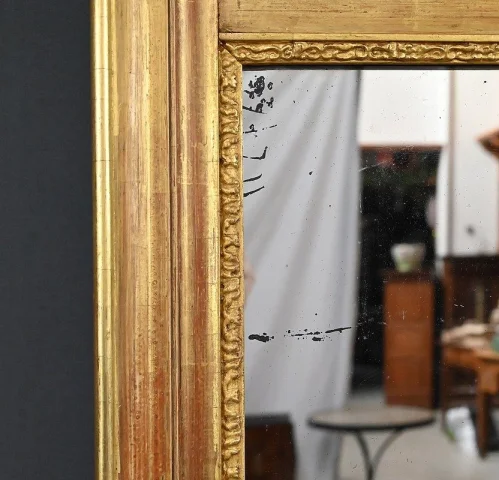 Miroir Trumeau en bois doré, style Louis XVI – 1900

金箔仕上げ木製トリュモー鏡、ルイ16世スタイル – 1900年