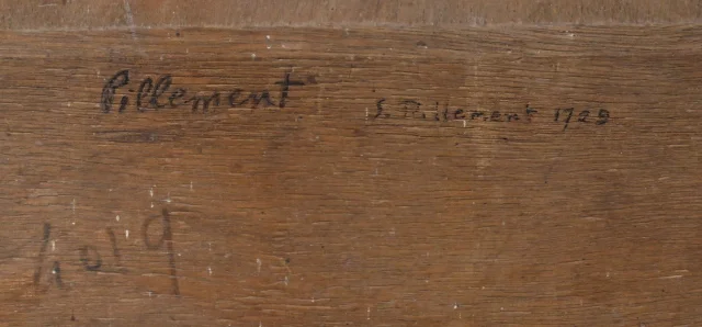 Cuadro «Chemin ouvrant sur la Mer», óleo sobre tabla, en el gusto de Jean Pillement – Finales del siglo XIX