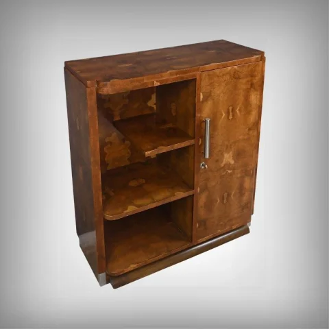Bibús en chapa de olmo veteado, Art Déco – 1940