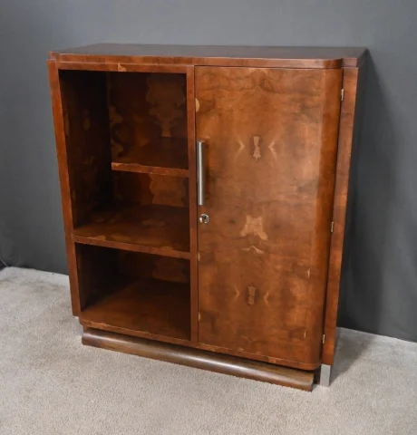 Bibús en chapa de olmo veteado, Art Déco – 1940