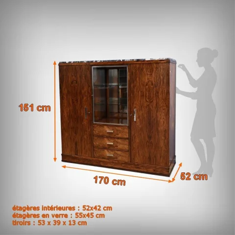 Mueble de Salón en Palisandro, Art Déco – 1940
