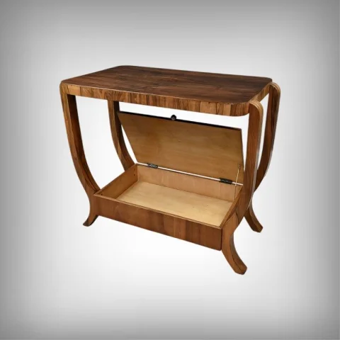 Consola en chapa de nogal, estilo Art déco – siglo XX