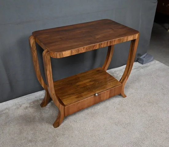 Consola en chapa de nogal, estilo Art déco – siglo XX