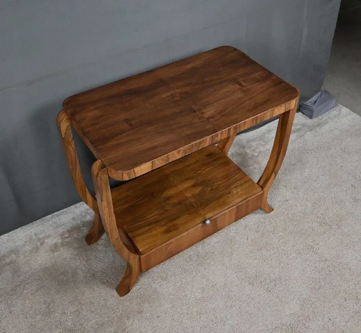 Consola en chapa de nogal, estilo Art déco – siglo XX