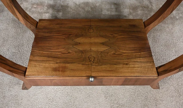 Consola en chapa de nogal, estilo Art déco – siglo XX