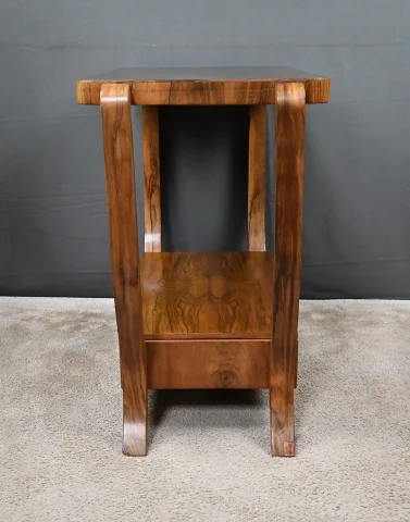 Consola en chapa de nogal, estilo Art déco – siglo XX