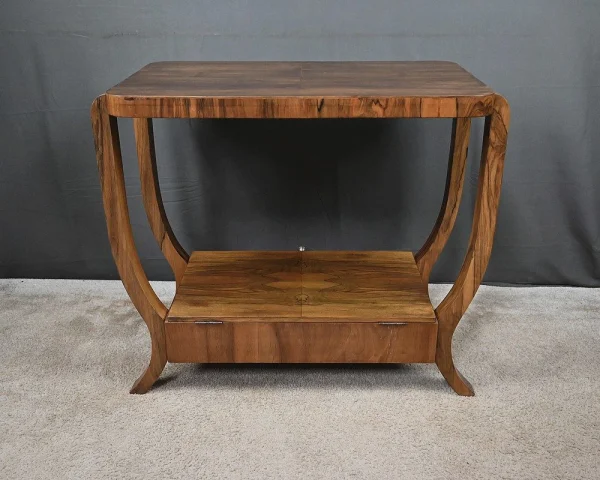 Consola en chapa de nogal, estilo Art déco – siglo XX