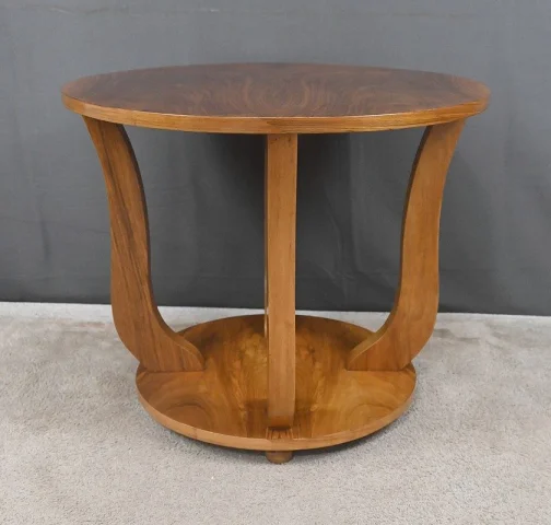 Guéridon en Nogal, Art Déco – 1930