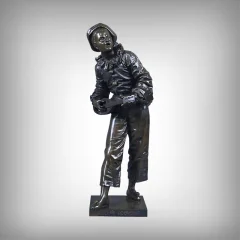 Importante escultura en bronce «Au clair de la Lune», firmada Bouret – Finales del siglo XIX