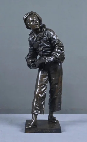Important Bronze « Au clair de la Lune », signé Bouret – Fin XIXe