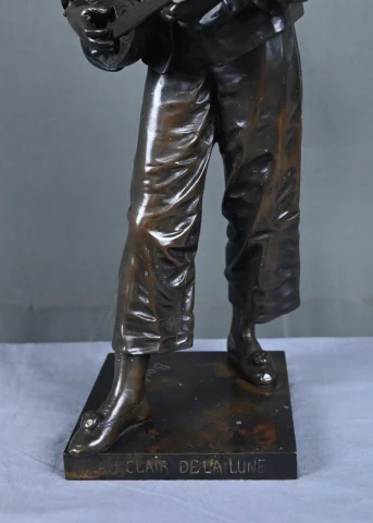 Important Bronze « Au clair de la Lune », signé Bouret – Fin XIXe