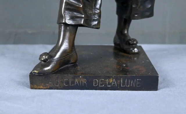 Important Bronze « Au clair de la Lune », signé Bouret – Fin XIXe