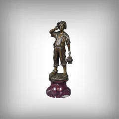 Bronze « Le Petit Porteur d'Eau », firmado Dubois – Finales del siglo XIX