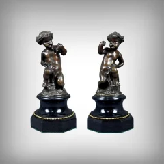 Pareja de Putti en bronce – 2ª mitad del siglo XIX
