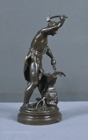 Bronze « Le Forgeron », firmado A. Gaudez – Finales del siglo XIX