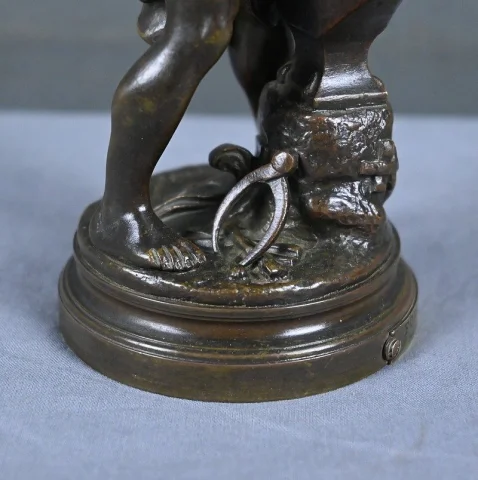 Bronze « Le Forgeron », firmado A. Gaudez – Finales del siglo XIX